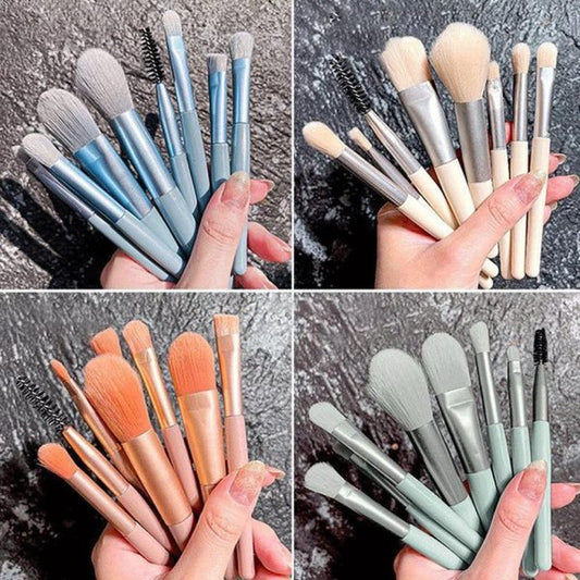 8pcs Travel Makeup Brush Kit - Sleek Shopping