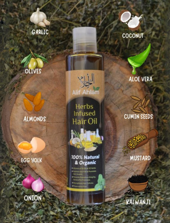 Alif Ahlam Herbs Infused Hair Oil